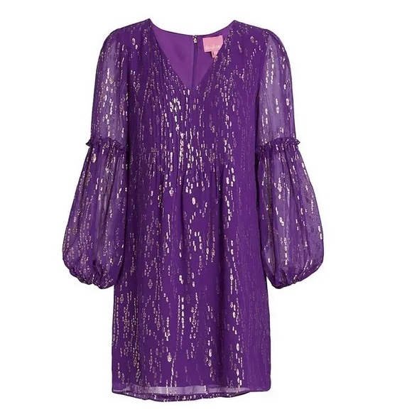 Lilly Pulitzer Dresses & Skirts - Lily Pulitzer womens clime silk blend dress purple berry
